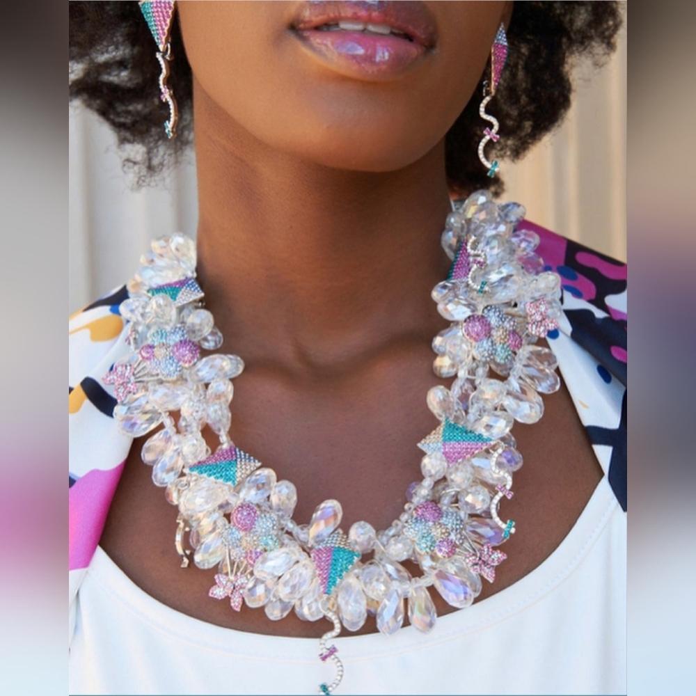 ISO - Sassy Jones (SJ) Celebration Bib (Necklace) & Earrings